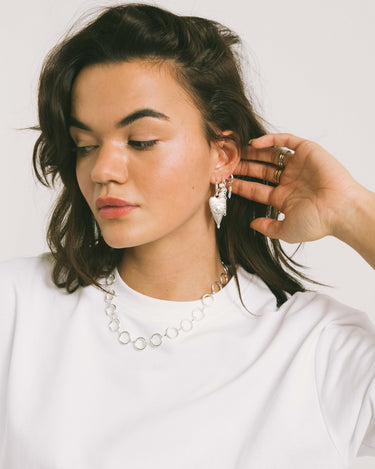 Earrings Eye Of Love Hoop Silver - Things I Like Things I Love