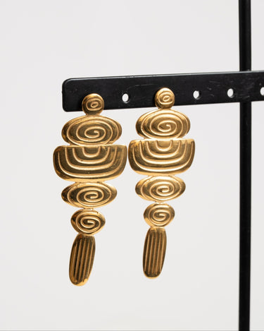 Earrings Greek Elegance Hoop Gold - Things I Like Things I Love