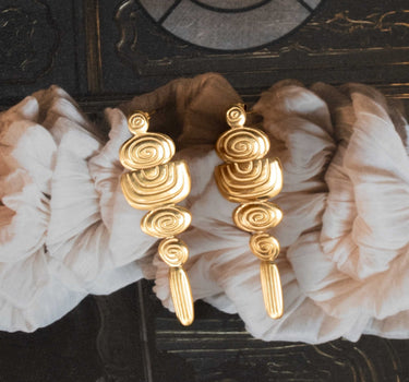Earrings Greek Elegance Hoop Gold - Things I Like Things I Love