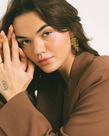 Earrings Greek Elegance Hoop Gold - Things I Like Things I Love