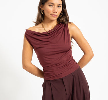 Elizabeth Drapy Top Bordeaux - Things I Like Things I Love