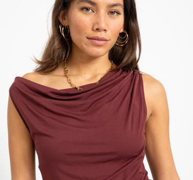 Elizabeth Drapy Top Bordeaux - Things I Like Things I Love