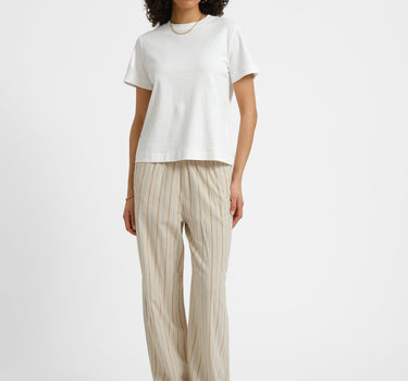 Ella Summer Loose Pants Natural/Stripes - Things I Like Things I Love