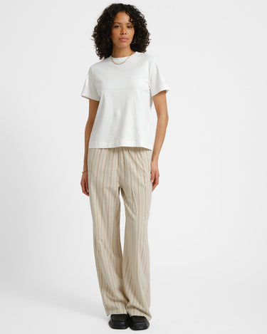 Ella Summer Loose Pants Natural/Stripes - Things I Like Things I Love