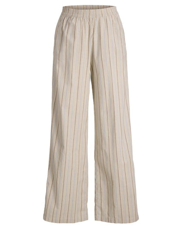 Ella Summer Loose Pants Natural/Stripes - Things I Like Things I Love