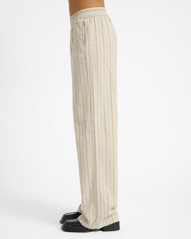 Ella Summer Loose Pants Natural/Stripes - Things I Like Things I Love