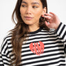 Ember Stripe Print Logo Shirt Black - Things I Like Things I Love