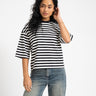 Ember Stripe Sweat Black Cloud Dancer - Things I Like Things I Love