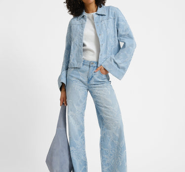 Embroidery Denim Shirt Blue - Things I Like Things I Love