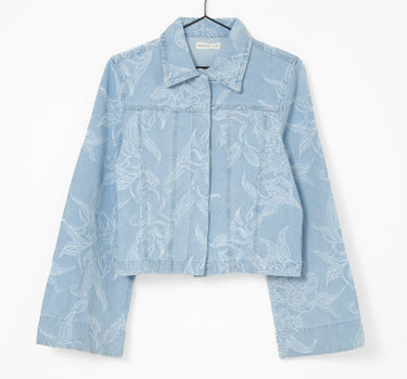 Embroidery Denim Shirt Blue - Things I Like Things I Love
