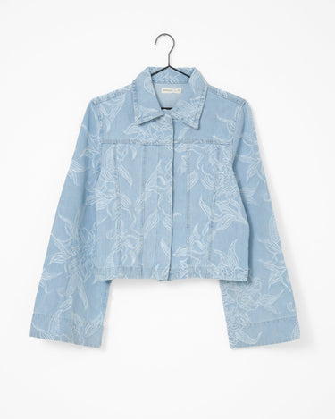 Embroidery Denim Shirt Blue - Things I Like Things I Love