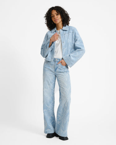 Embroidery Denim Shirt Blue - Things I Like Things I Love