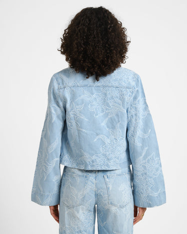 Embroidery Denim Shirt Blue - Things I Like Things I Love