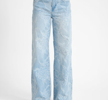 Embroidery Jeans Blue - Things I Like Things I Love