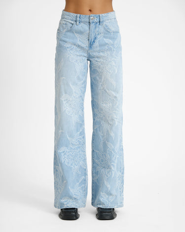 Embroidery Jeans Blue - Things I Like Things I Love