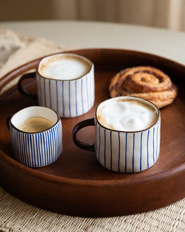 Espresso Mug Anafi Blue Stripe - Things I Like Things I Love