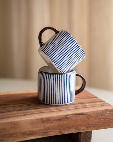 Espresso Mug Anafi Blue Stripe - Things I Like Things I Love