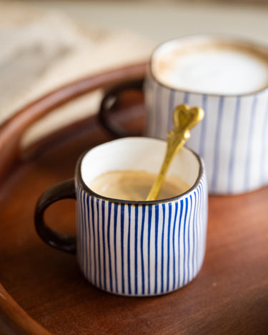Espresso Mug Anafi Blue Stripe - Things I Like Things I Love