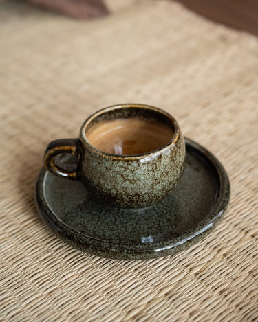 Espresso Mug Curvo Forest Green - Things I Like Things I Love