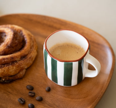 Espresso Mug Mykonos Green Stripe - Things I Like Things I Love