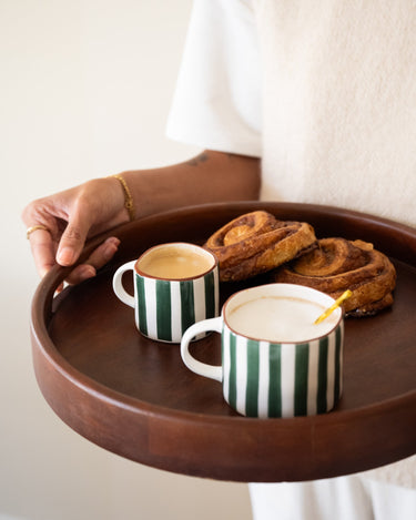 Espresso Mug Mykonos Green Stripe - Things I Like Things I Love