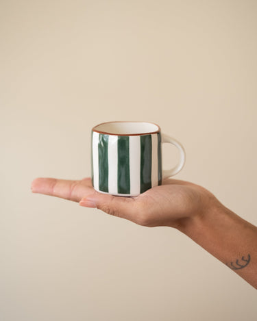 Espresso Mug Mykonos Green Stripe - Things I Like Things I Love
