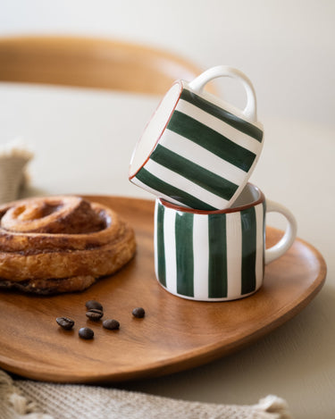 Espresso Mug Mykonos Green Stripe - Things I Like Things I Love