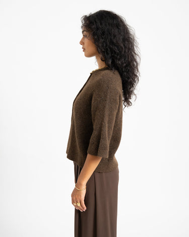 Evi Cardigan Knit Bruin - Things I Like Things I Love
