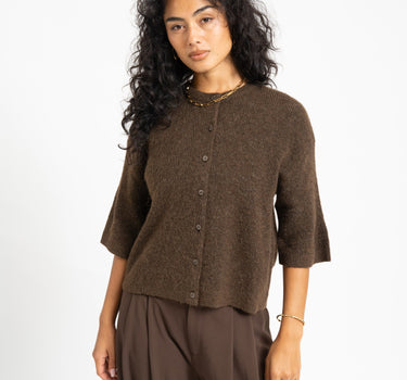 Evi Cardigan Knit Bruin - Things I Like Things I Love