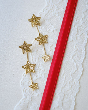 Falling Stars Earrings Goud - Things I Like Things I Love