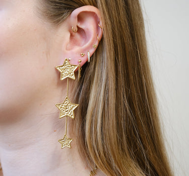 Falling Stars Earrings Goud - Things I Like Things I Love
