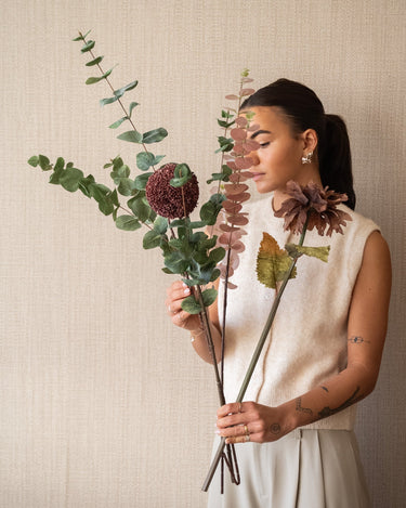 Faux Flower Dahlia Brown - Things I Like Things I Love