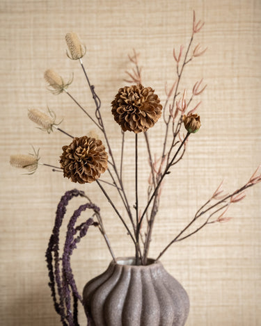 Faux Flower Dahlia Caramel Brown - Things I Like Things I Love