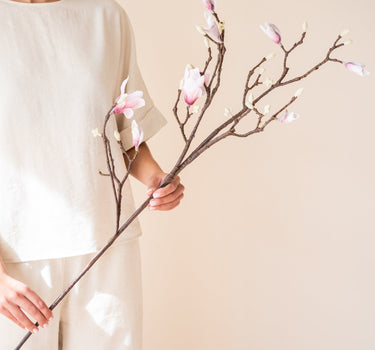 Faux Flower Magnolia Pink - Things I Like Things I Love