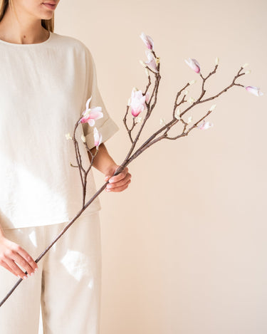 Faux Flower Magnolia Pink - Things I Like Things I Love