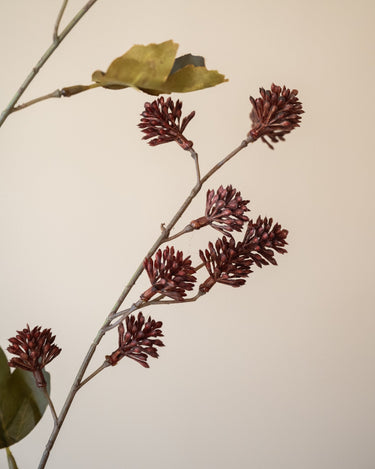 Faux Flower Pompom Burgundy - Things I Like Things I Love