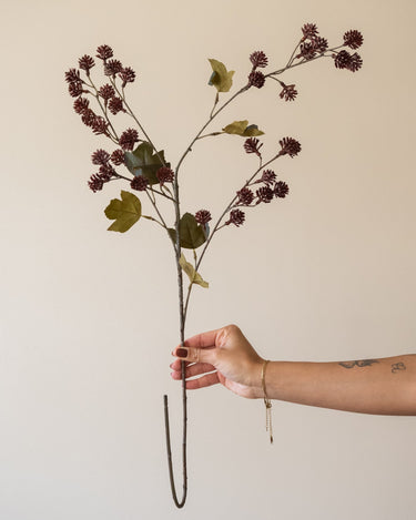 Faux Flower Pompom Burgundy - Things I Like Things I Love
