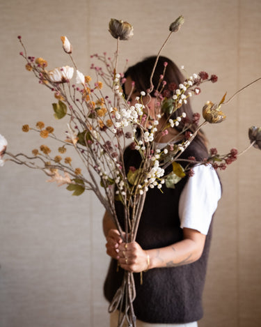 Faux Flower Pompom Burgundy - Things I Like Things I Love