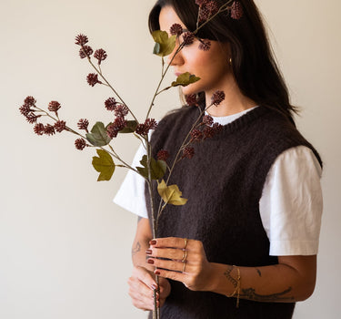Faux Flower Pompom Burgundy - Things I Like Things I Love