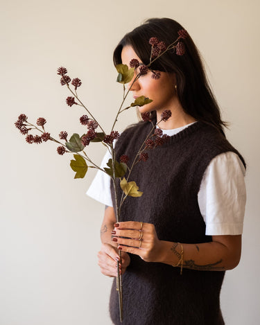 Faux Flower Pompom Burgundy - Things I Like Things I Love