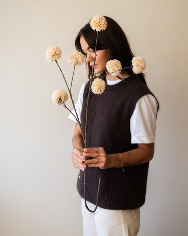 Faux Flower Pompom Cream - Things I Like Things I Love