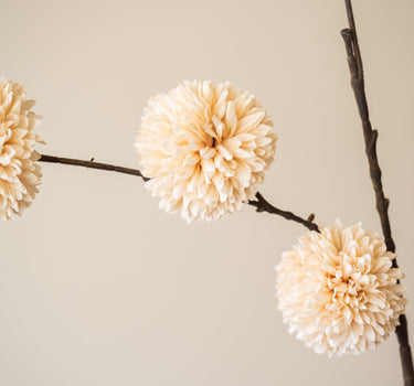 Faux Flower Pompom Cream - Things I Like Things I Love