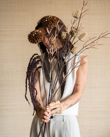 Faux Flower Thistle Beige - Things I Like Things I Love