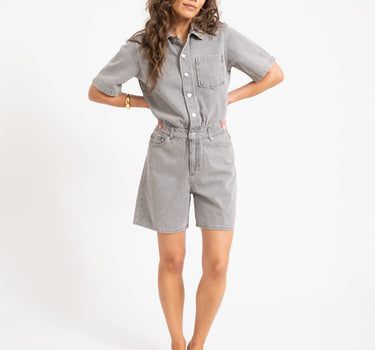 Fillipa Playsuit Light Grey Denim - Things I Like Things I Love