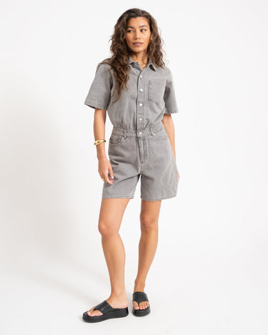 Fillipa Playsuit Light Grey Denim - Things I Like Things I Love