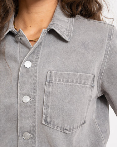 Fillipa Playsuit Light Grey Denim - Things I Like Things I Love