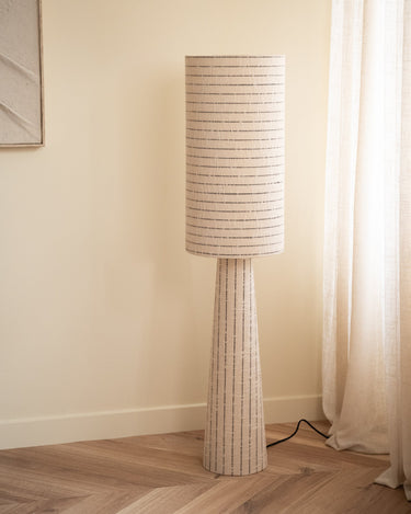 Floor Lamp Anna Bouclé Stripe - Things I Like Things I Love