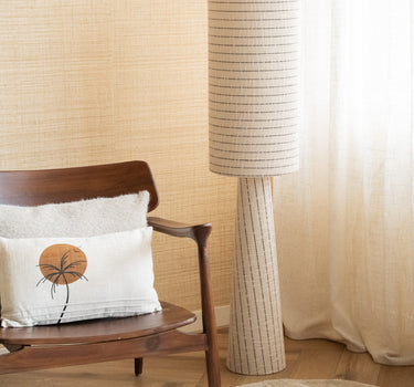 Floor Lamp Anna Bouclé Stripe - Things I Like Things I Love