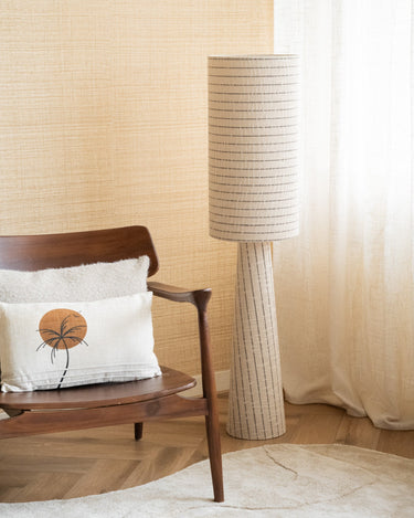 Floor Lamp Anna Bouclé Stripe - Things I Like Things I Love