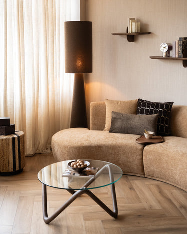 Floor Lamp Micky Bouclé Brown - Things I Like Things I Love